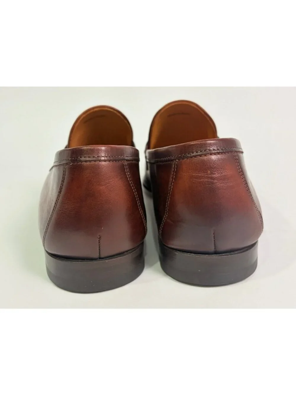 Magnanni Cognac Loafers Sz 13 - EU 47 Burnished Patina Leather Sole Spain